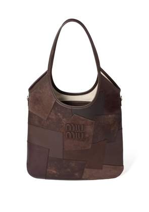 Miu Miu Ivy leather tote bag - Brown