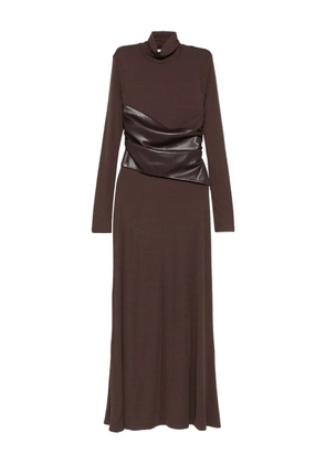 Nanushka turtleneck maxi dress - Brown