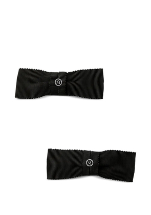 Maison Michel grosgrain bow hair clip - Black