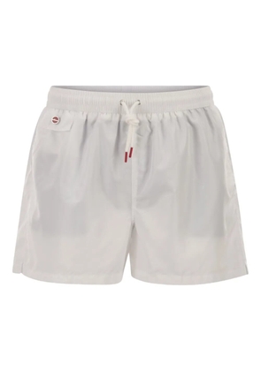 Kiton logo-detail swim shorts - White