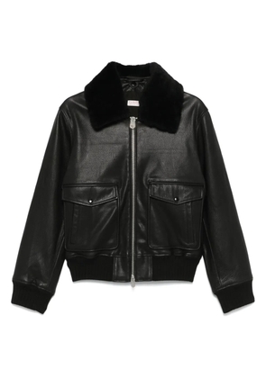 FURSAC zip-up leather jacket - Black
