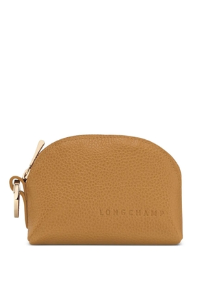 Longchamp leather coin pouch - Brown