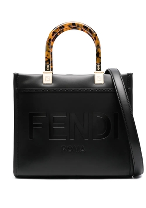 FENDI small Sunshine leather tote bag - Black