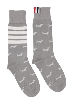 Thom Browne dog-motif socks - Grey