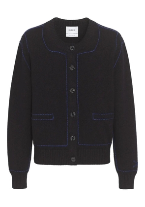 Barrie contrast-stitching cardigan - Black