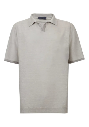 Sease polo-collar knitted T-shirt - Grey