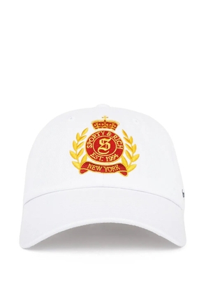 Sporty & Rich crest-embroidered baseball cap - White