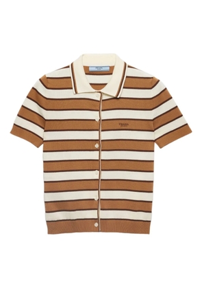Prada knitted polo top - Brown