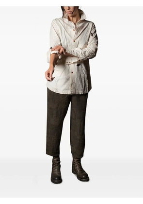 Aleksandr Manamïs long-sleeve button-fastening shirt - Neutrals