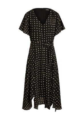 Lauren Ralph Lauren geometric-print midi dress - Black