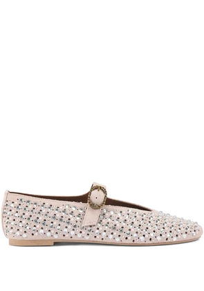 Kurt Geiger London Mayfair embellished ballet flats - Neutrals