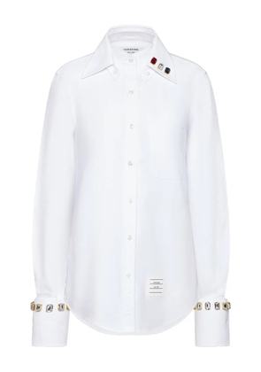 Thom Browne Swarovski-crystal Oxford shirt - White