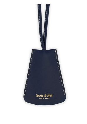 Sporty & Rich logo-print contrast-stitching keyring - Blue