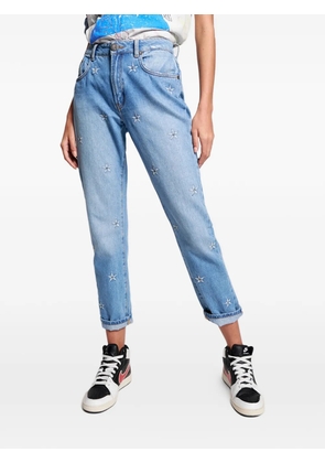 One Teaspoon star-embroidered trousers - Blue