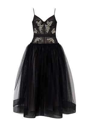 ERDEM embellished tulle dress - Black