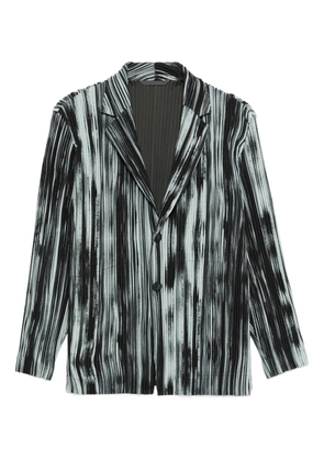 Homme Plissé Issey Miyake striped blazer - Black