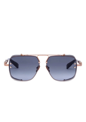 Balmain Eyewear geometric-frame sunglasses - Black