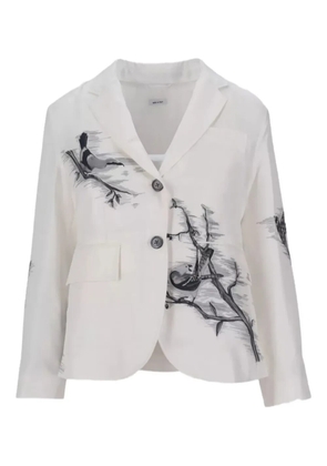 Thom Browne bird print jacket - White