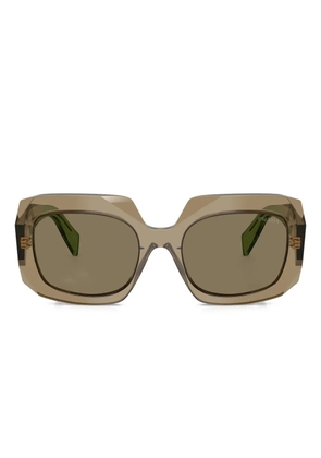 Prada Eyewear Symbole oversized-frame sunglasses - Brown