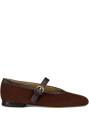 Doucal's suede ballet flat - Brown