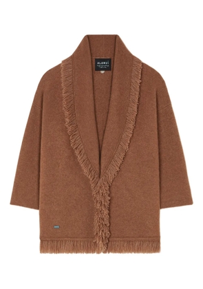 Alanui Finest fringed belted cardigan - Brown