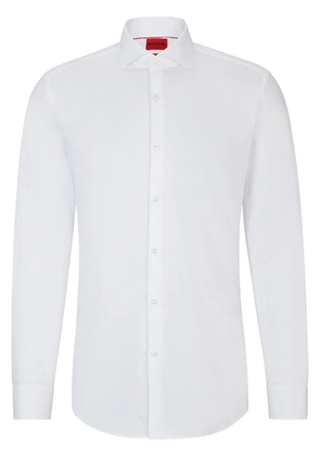 HUGO spread-collar cotton shirt - White