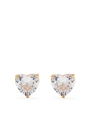Kate Spade crystal heart-stud earrings - Gold