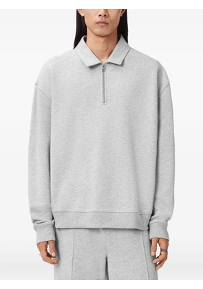 AllSaints zip-collared polo shirt - Grey