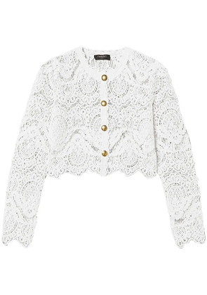 TWINSET knitted cropped jacket - White