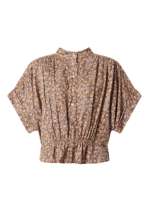 ISABEL MARANT Azalea floral button top - Brown
