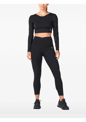 SQUATWOLF long-sleeve scoop-back crop top - Black