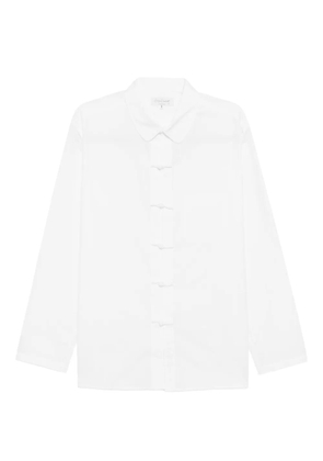Yohji Yamamoto button-up long-sleeved shirt - White