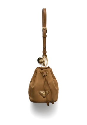 Prada mini Icon Re-Nylon bag charm - Brown