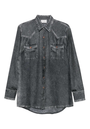 Pierre-Louis Mascia double-pocket silk shirt - Grey