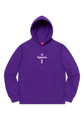 Supreme cross-logo hoodie - Purple