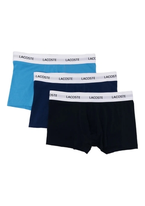 Lacoste logo-waistband boxer briefs (set of three) - Blue