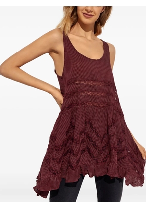 Free People patterned ruffled top - Red