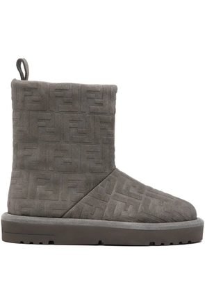 FENDI 25mm Apres Chic embossed-FF boots - Grey