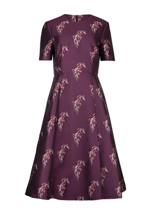 Adam Lippes Evangeline floral-print short-sleeve midi dress - Purple