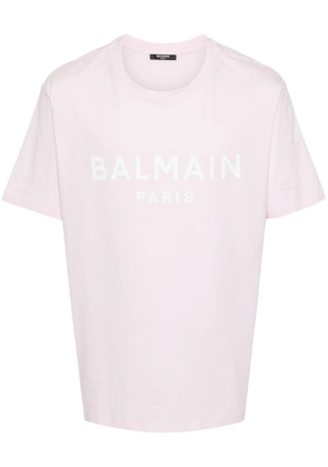 Balmain logo-print cotton T-shirt - Pink
