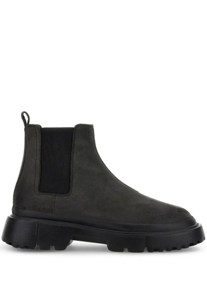 Hogan Chelsea round-toe suede boots - Black