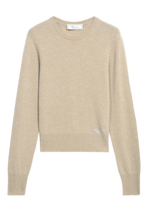 Blumarine logo-embroidered sweater - Neutrals