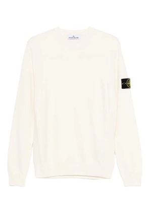Stone Island logo-patch crew-neck sweater - Neutrals