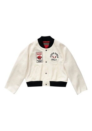 Kuro Felt Like Award bomber jacket - White