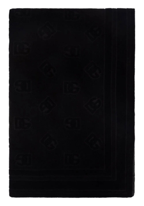 Dolce & Gabbana DG Monogram jacquard beach towel - Black