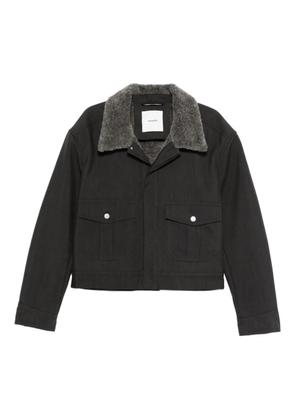 Nanushka faux shearling-collar jacket - Grey