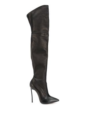 Casadei blade thigh-high boots - Black