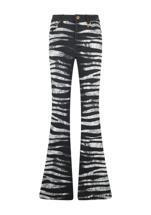 Roberto Cavalli zebra-print jeans - Black