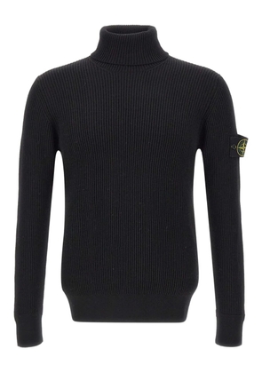 Stone Island ribbed turtle-neck sweater - Black