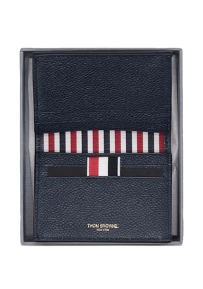 Thom Browne pebble grain stripes cardholder - Blue